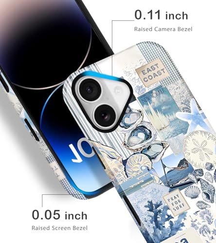 Coque iPhone 17 coque de téléphone esthétique bleu motif océan - 3