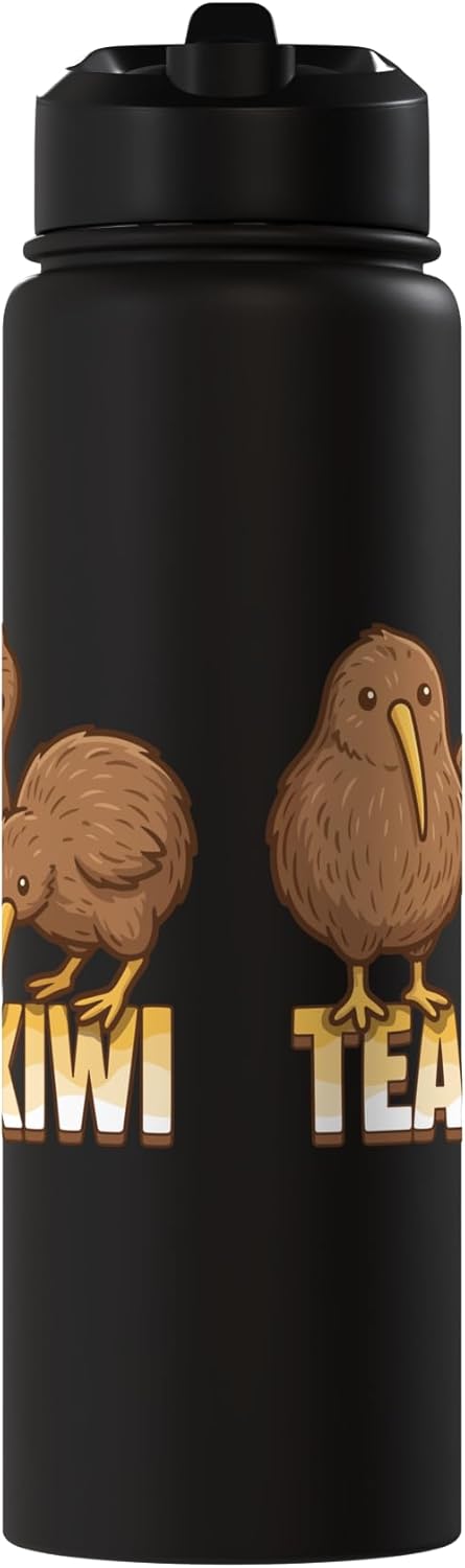 Team Kiwi Bird Kiwi Animal Cute Kiwi New Zealand Bird Stainless Steel Insulated Water Bottle