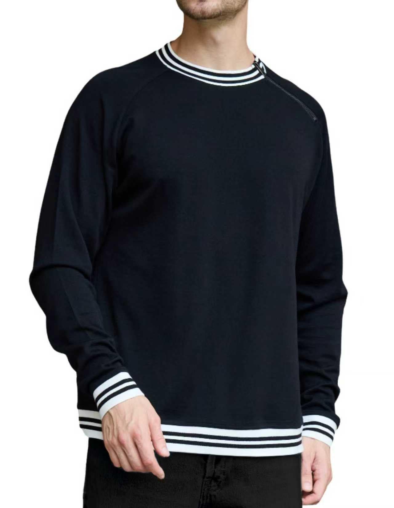 Merino Wool crew neck Sweatshirt for Men for Work Golf, Lightweight Warm Long Sleeve Shirts for Men