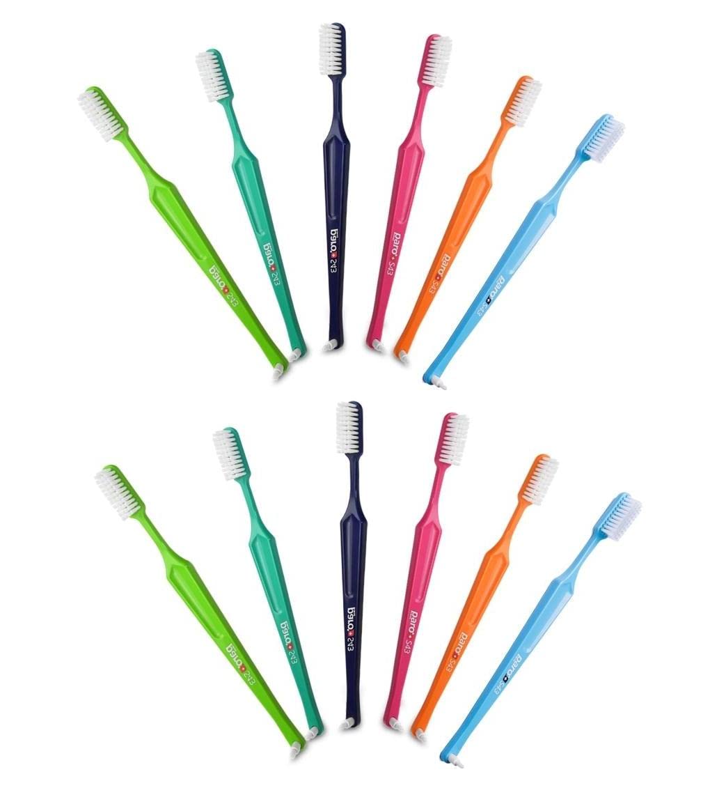 Paro S43 Toothbrush Compact Brush Head with Soft Bristles Exchangeable Inter Space F 4 Rows 43 Tufts 12