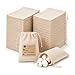 Cotton Muslin Bags 3x5 Inch Double Drawstring 50 Count Pack