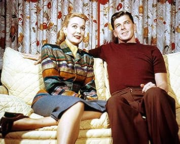 Generic Ronald Reagan, Jane Wyman 24x36 Poster candid at home 1940s, Large, Black