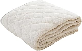 敷きパッド ファミリー 綿100 【ふんわり綿100％！1年中快適】 240×205cm アイボリー 夏用 シンカーパイル パイル キルティング 吸水 速乾 洗える 春夏用 タオル ベッドパッド 四隅ゴム