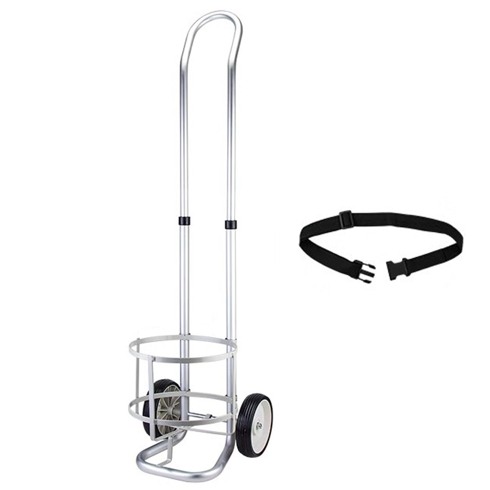 Gas cylinder trolley, Cylinder Tank Holder Aluminum Dolly Cart for Oxygen, Lightweight Gas for Hospitals, Dia 5/5.8/6.2/6.6/9.3 In(Diameter: 235mm)