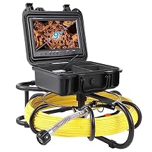 Aprafie Drain Pipe Camera - Built-in 512Hz Sonde, Sewer Inspection Camera with Locator, 300ft Cable, DVR 16GB