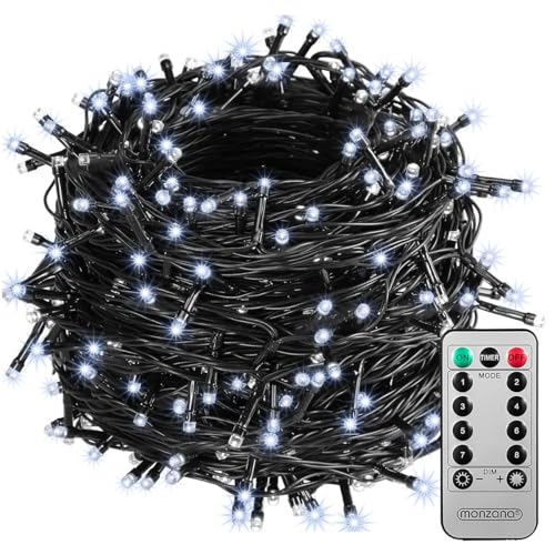 Monzana® 400 LED Lichterkette 40m mit Fernbedienung Timerfunktion 8...