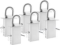 Vista 8 de Paquete de 4 bolsillos de estaca con anilla en D para remolques, accesorios para remolques de automóviles, color negro