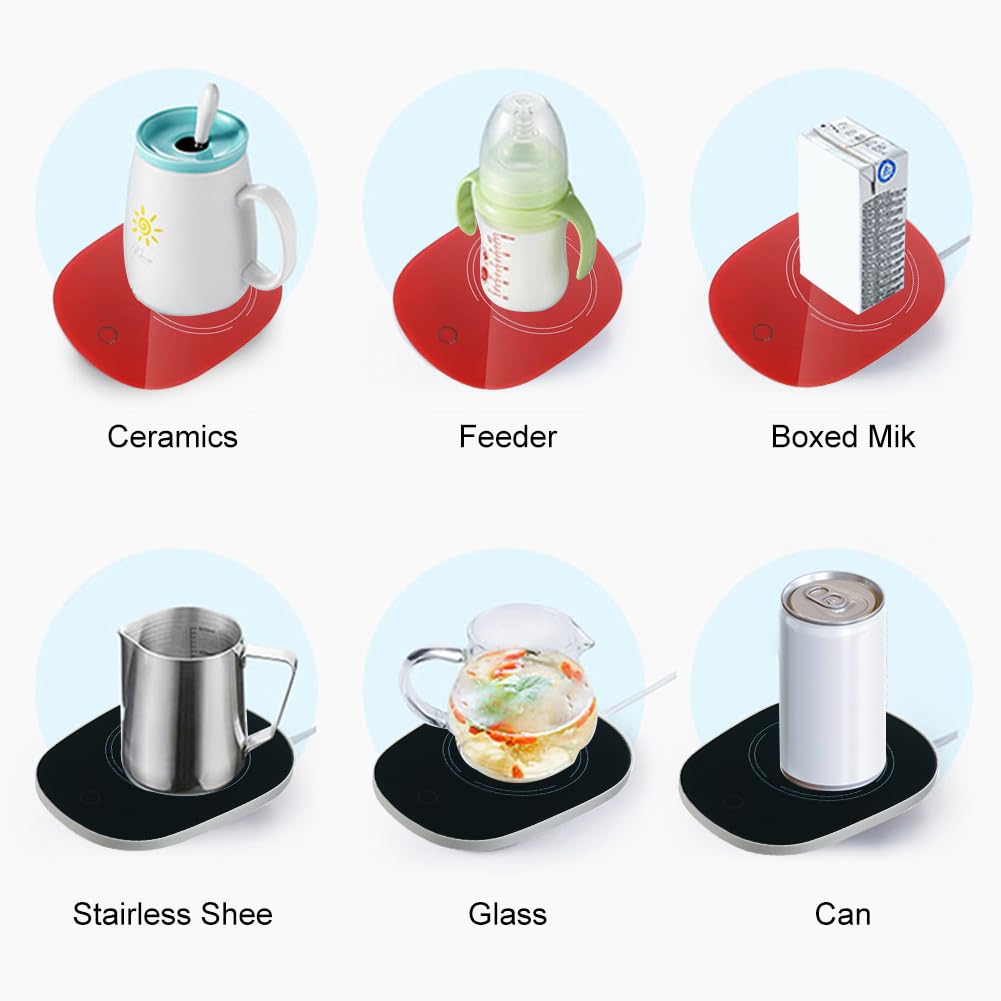 Scalda Tazza USB,Scalda Tazza,Scalda Bevande,Scaldatazze da Caffè,Sottobicchiere Elettrico,Scalda Tazza,Sottobicchieri Riscaldante Scalda Bevande,Scaldatazze da caffè (Rosso)