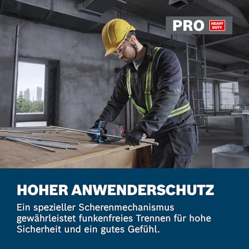 Bosch Professional 18V System Akku-Gewindestangenschneider GGC 18V-12 (schneidet bis M12 in Stahl und M10 in Edelstahl, inkl. Paar Mehrfach-Stanzwerkzeuge – metrisch, L-BOXX)