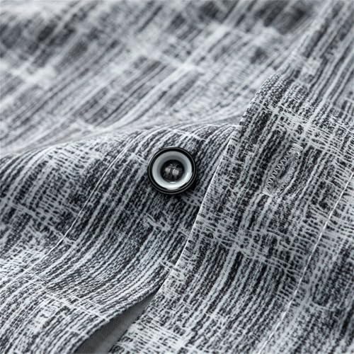 Men Shirt Suit Cardigan Short Sleeve Shorts Set Casual Plaid Streetwear Loose Pocket4