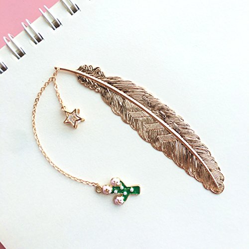 NING234 Metal / piume / segnalibri / cactus /