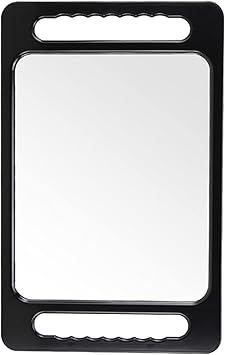 Nerien Barber Hand Mirror - Barber Hand Mirror for Haircut, Haircut Handheld Mirror, Haircut Barber Mirror with Handle, Salon Hand Mirrors for Hair Stylist, Barber Supplies Accessories for Men Women