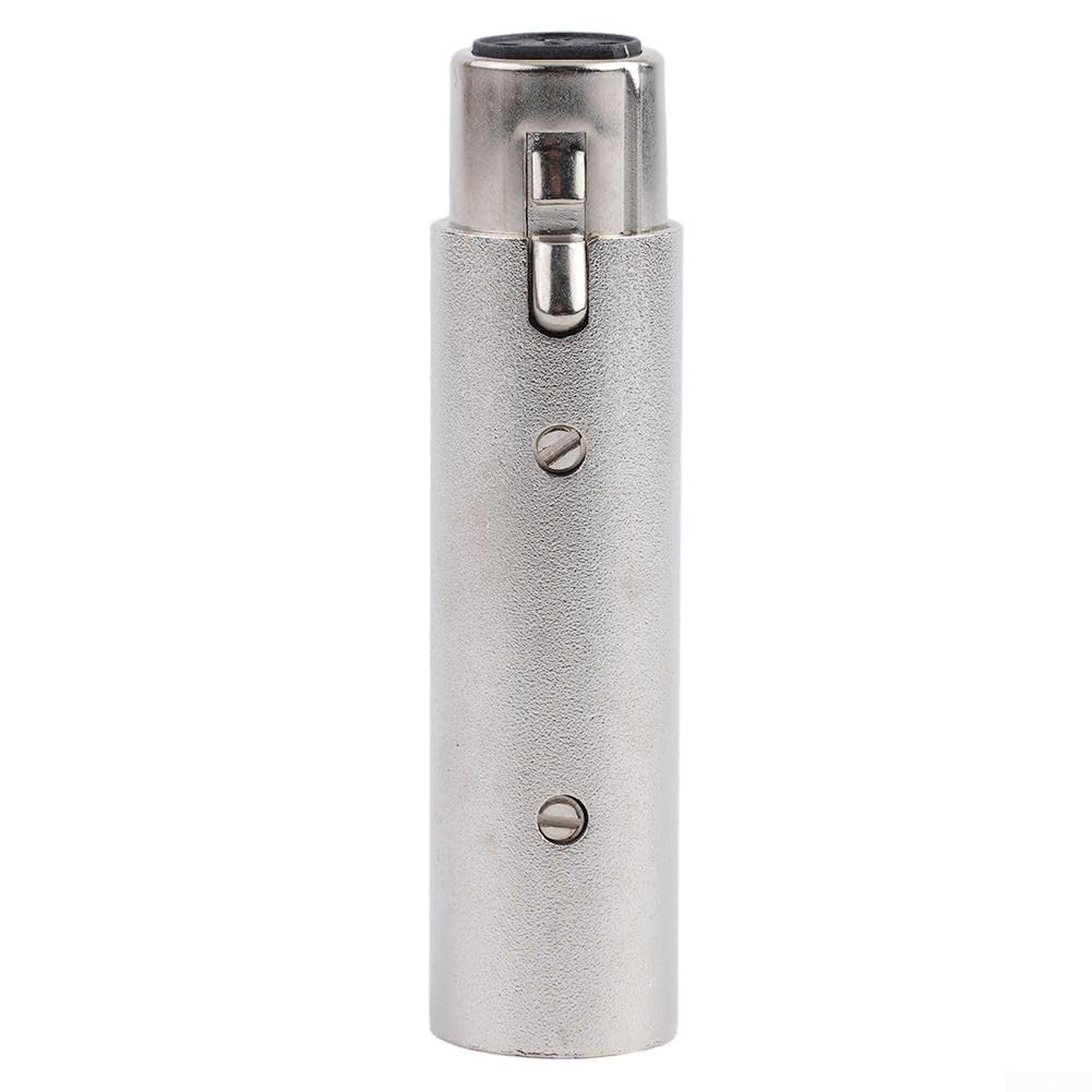 do DMX 5 Pin na 3 Pin XLR adapter srebrny metal design dla (3 pin żeński do 5 pin Male)