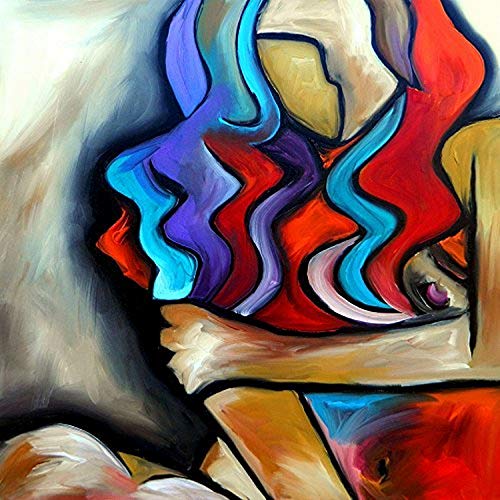 buyartforless Sly Fox by Fido Studio 12x12 Art Print Poster Wall Decor Abstract Nude Lady Colorful Sexy Beauty Shop Supplies