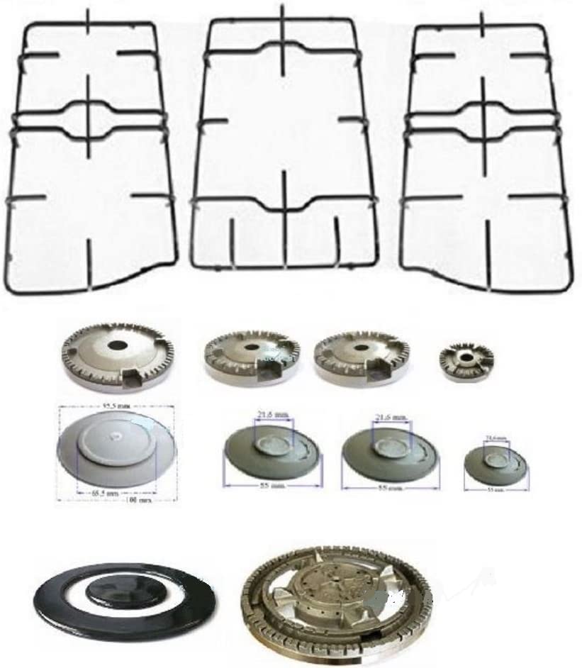 G GRIMALDI KIT COMPLETO PER CUCINA CHE INCLUDE 3 GRIGLIE + 5 FUOCHI CUCINA