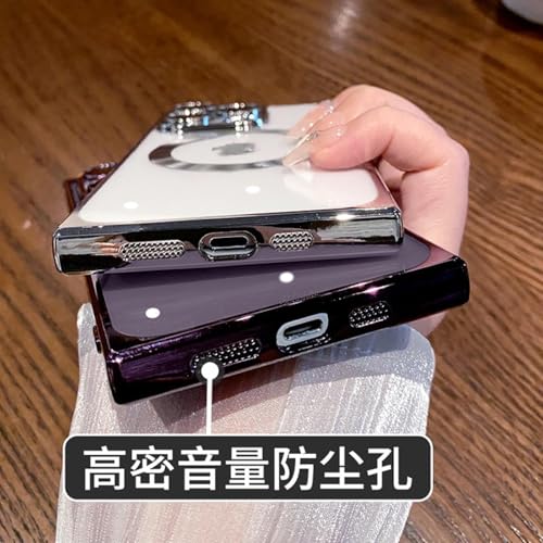 Coque silicone iPhone 15 transparente et magnétique FX Bleu - 2