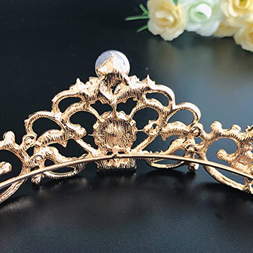 Abaodam Tiara Do Coroa de Strass Que Bling Coroa Faixa de Cabelo para Nupcial Rainha Princesa Menina