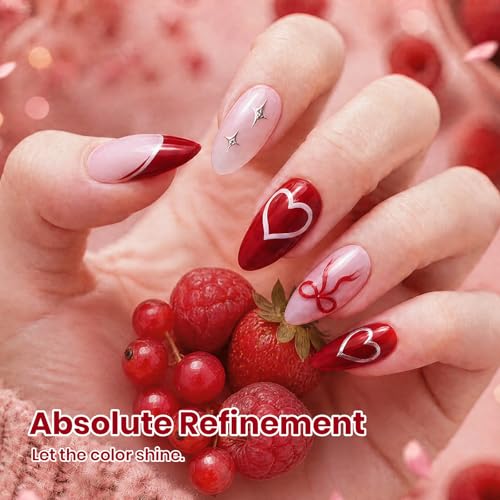 Image of Beetles Red Gel Polish - Berry Naughty 15ML /0.51Fl Oz, Red Gel Nail Polish, Color-Matched Bottle, Soak-Off UV LED, Long-Lasting Holiday & Summer Nails Art for DIY Beginners & Salon Pros