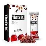 That's it. Apple+Raisin 100% Natural Real Fruit Bar, Best High Fiber Vegan, Gluten Free Healthy Snack, Paleo for Children & Adults, No Preservatives No Added Sugar (12 Pack)