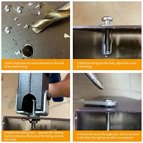 10 Pieces Hollow Metal Cavity Fixing Hollow Door Anchor for 05mm Door