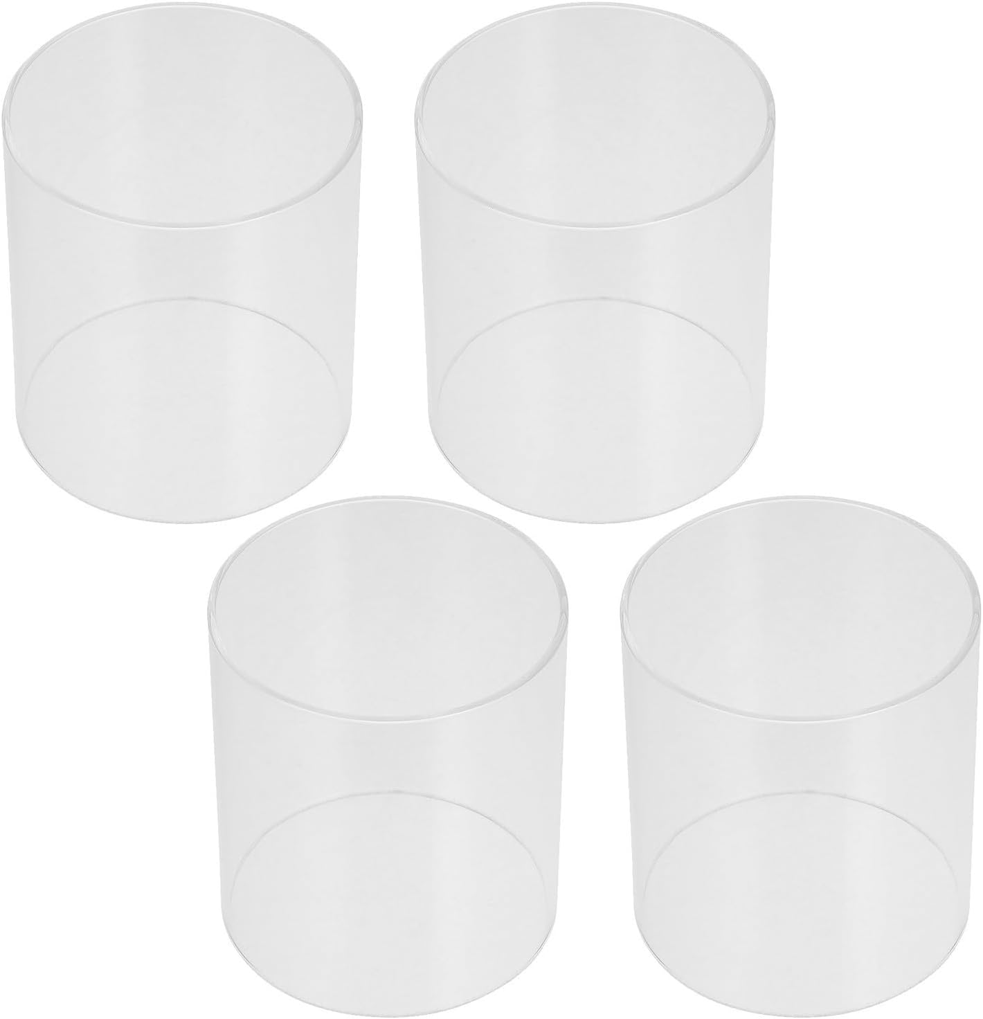 Candle Shade for 4pcs Replacement Glass Cylinder Candle Holders | Open Ended Design, Windproof Shielding, Living Room and Wedding Displays