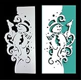 Annchaos Metal Cutting Dies DIY Embossing Stencil Template Scrapbooking Card Making Mold Photo Album Arts Crafts Tools (Lace Snowman-16.4x7.9cm)