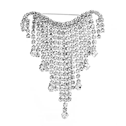 Broche strass scintillante pampilles pour illuminer un blazer femme