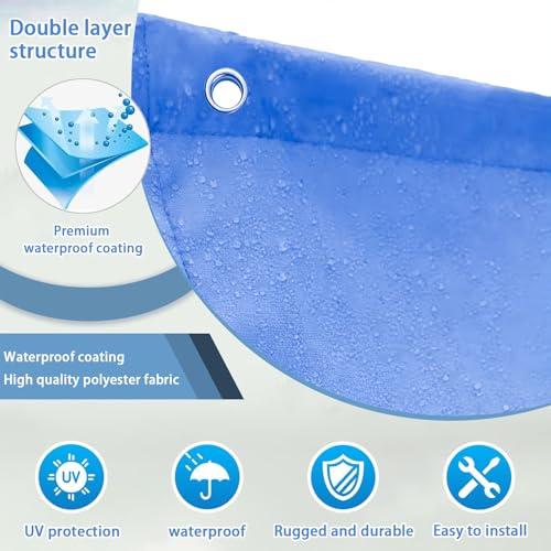 Auvent rétractable imperméable avec œillets pour bâche de cour - 5