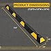 JoanKaren Parking Stop for Garage,6 ft Heavy Duty Rubber Parking Curb with Reflective Yellow Stripes & Mounting Holes, Wheel Stopper for Garage Floor, Driveway, Parking Lot, Car & Truck