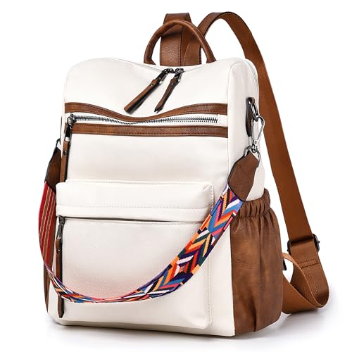 Image of Dora & Liz Womens Backpack Purse Leather Backpack Purse for Women Travel Fashion Backpack Designer Ladies Shoulder Bags