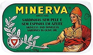 Minerva - Gourmet Canned Skinless and boneless Sardines in olive oil - 4.23oz / 120gr (Pack of 5 cans)