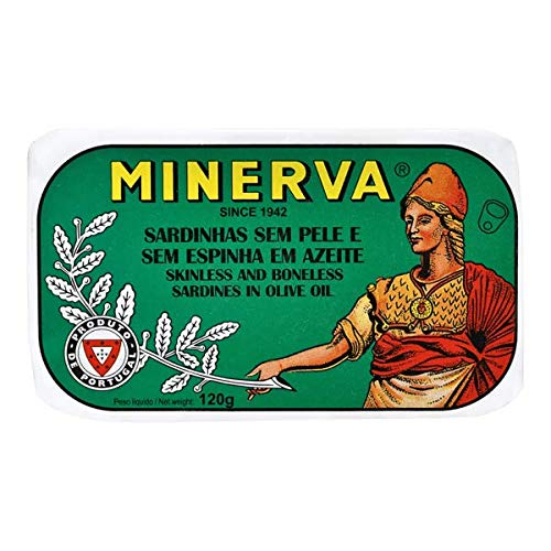 Miniatura 1 de Minerva - Sardinas gourmet enlatadas sin piel y deshuesadas en aceite de oliva - 4.23oz  120gr (paquete de 5 latas)
