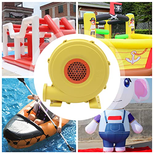 FXEIPOL 950W Air Blower Bounce House Blower Bouncy Castle Fan Blower with 6.6ft Power Cord Portable Electric Air Blower Fan for Inflatable Bouncer, Balloon (Yellow) - Thumbnail 2