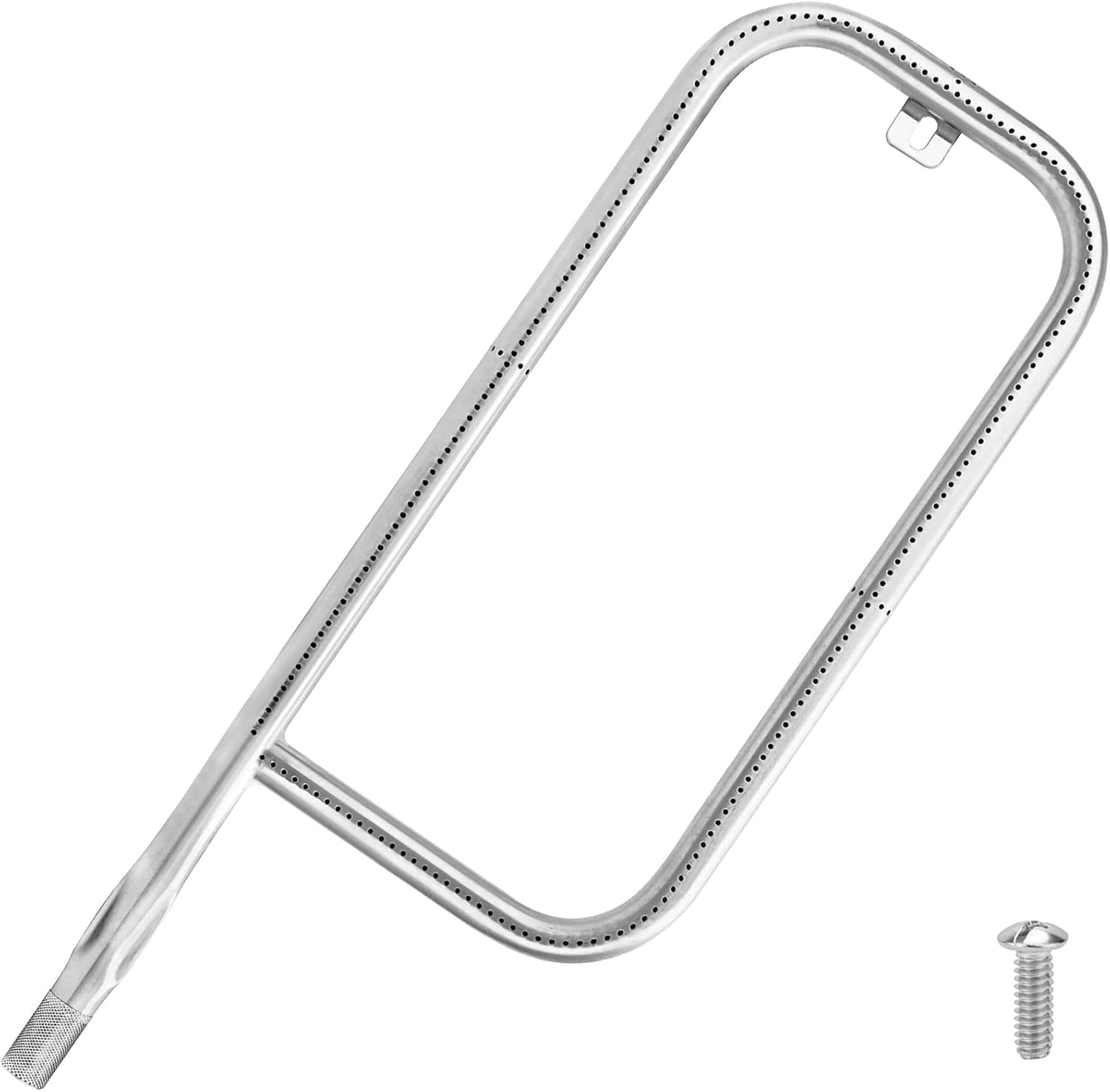 Uniflasy 41862 Grill Burner Tube Replacement Compatible with Weber Q200 Q220 Q2000 Q2200 Gas BBQ, 52cm / 20.5in 304 Stainless Steel, Replaces 69956 60041, Screw & Instructions Included