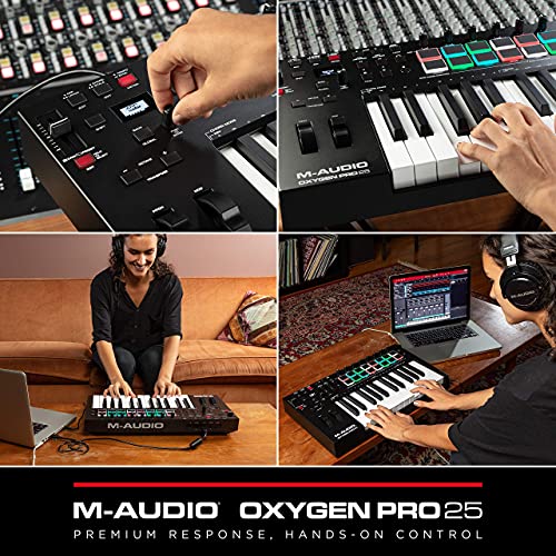 M-Audio Oxygen Pro 25 – 25 Key Usb Midi Keyboard Controller With Beat Pads, Midi Assignable Knobs & Buttons And Software Suite Included (Renewed) #TOP7
