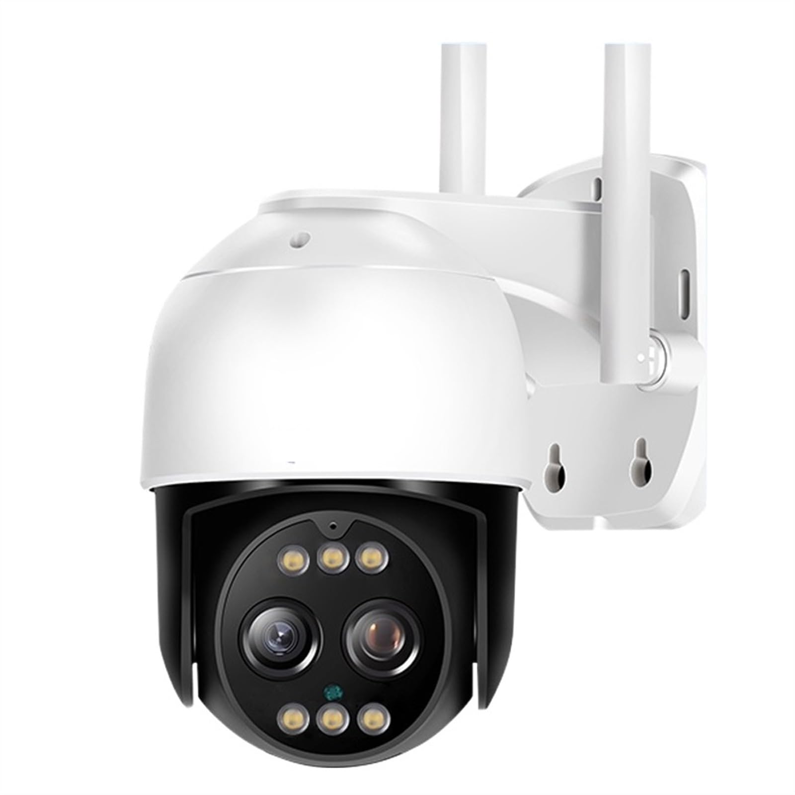 Caméra de sécurité, 8MP Double Objectif 2.8mm -12mm 10X Zoom 4K PTZ IP caméra extérieure AI Suivi Humain CCTV Audio sécurité vidéo Surveillance(WiFi Add 64G Card)