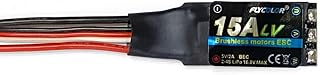 FLYCOLOR 15A ESC for RC Brushless Motor Electric Speed Controller Built-in 5V/2A BEC, Support 2S-4S LiPo Radiolink A560 Airplane Replacement
