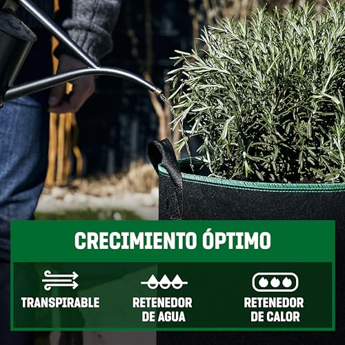 Saco de plantas GardenGloss de tela para cultivar hortalizas y fresas en el balcón o terraza 4