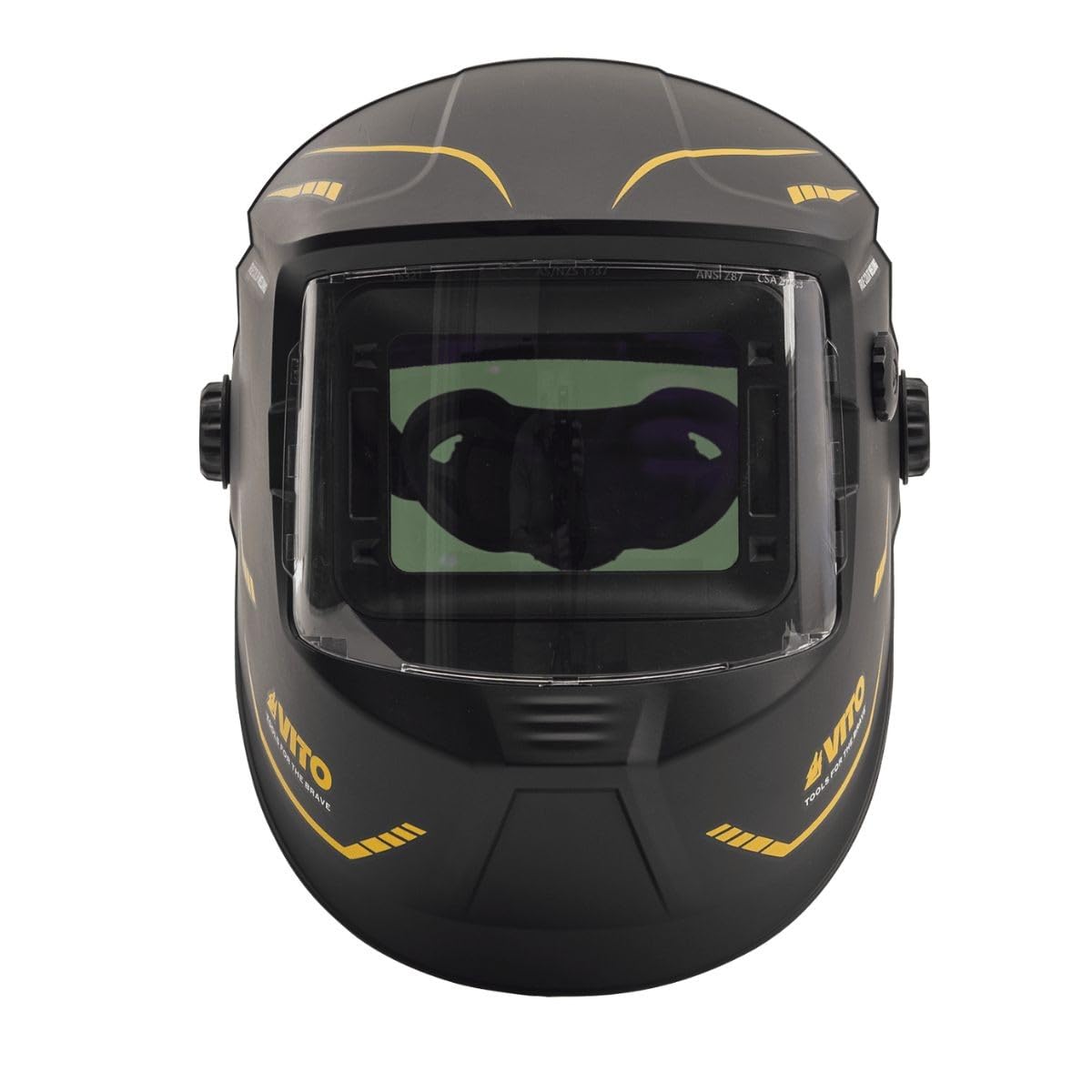 Máscara de soldadura electrónica True Color Din 4-13 - Casco de soldadura autooscurecimiento LCD Protección Rayo UV IR, Soldadura MIG MAG TIG MMA Molienda VITO