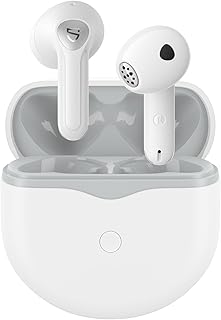 سماعات أذن لاسلكية اير 4 مع خاصية إلغاء الضوضاء النشطة التكيفية من ساوند بيتس، سماعات أذن بلوتوث 5.3، كوالكوم QCC3071 ابت اكس لوسليس، 6 ميكروفونات سي في سي 8.0 اي ان سي واضحة، مشغل 13 ملم (أبيض)