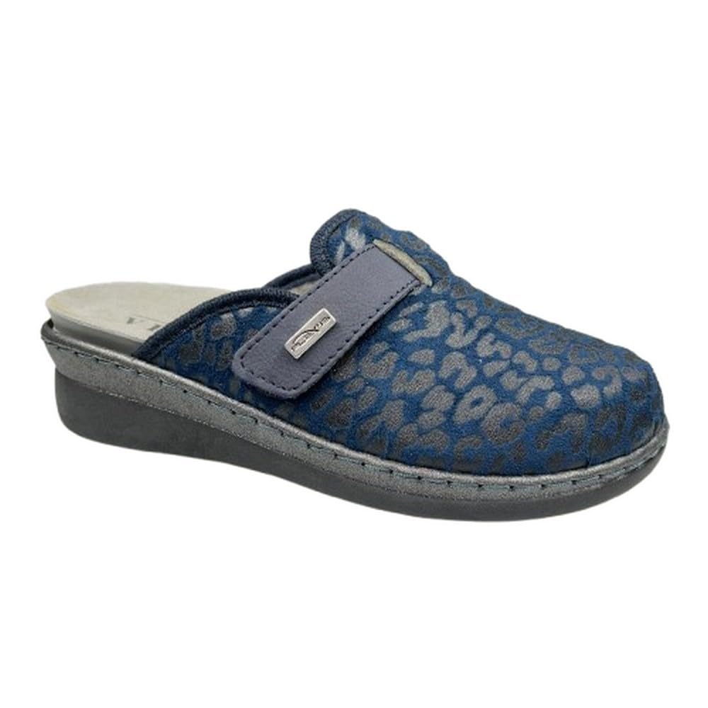 Pantofole Donna Made in Italy con Plantare Estraibile, Ciabatte Sanitarie con Strappo Regolabile, Comode con Zeppa e Suola Antiscivolo