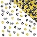 130pcs Bride To Bee Confetti, Bumble Bee Bridal Shower Paper Scatter, Gold Glitter She Found Her Honey Table Scatter, Bee Theme Wedding/Engagement Party Decoration