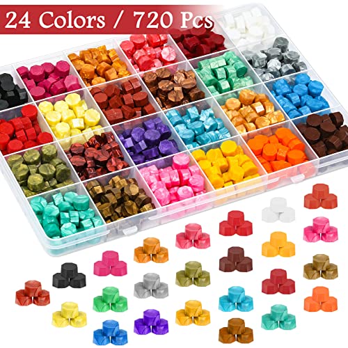 image for Paxcoo Sealing Wax Kit with Wax Seal Beads, Wax Seal Stamp, Wax Seal W