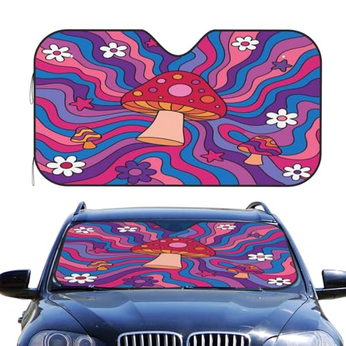 Pare-brise avant de voiture protégé du soleil avec le style groovy daisy M