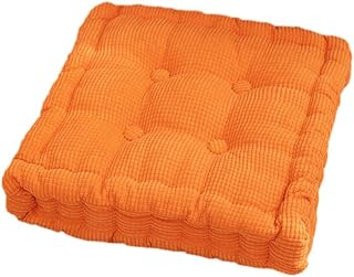 Cojines Sillas Jardin Pack 1 Cojines Jacquard Cojines de Asiento para Sillas de Terraza Cocina Patio Balcón Salón, para Decoración Interior o Exterior (40x40cm (Cuadrado),Naranja)
