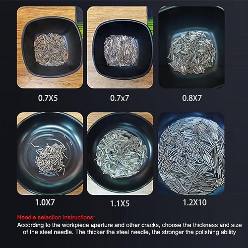 1kg 304 Edelstahl Polieren Nadel, Magnetische Polieren Nadel, Tumbling Medien Pins für Polieren Schleifmaschine, 1.2×5MM
