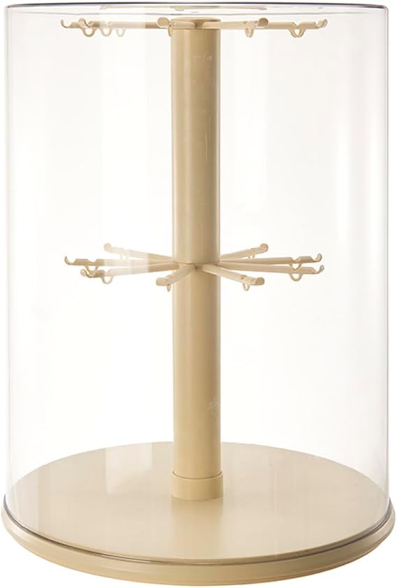 Rotating Display Case - 360 Clear Figure & Keychain Display Case with Dust Proof Cover,for 17/15cm Plush Dolls, Stackable Holder Display Shelf for Collectibles,NO Dolls (Rotate)