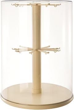 Rotating Display Case - 360 Clear Figure & Keychain Display Case with Dust Proof Cover,for 17/15cm Plush Dolls, Stackable Holder Display Shelf for Collectibles,NO Dolls (Rotate)
