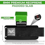 BEAST RAGE Podnoszenie ciężarów Haki Paski na nadgarstki Grube neoprenowe wyściełane gumą Owijki fitness Antypoślizgowe Uchwyty do podciągania się Trening Siłownia (Green)