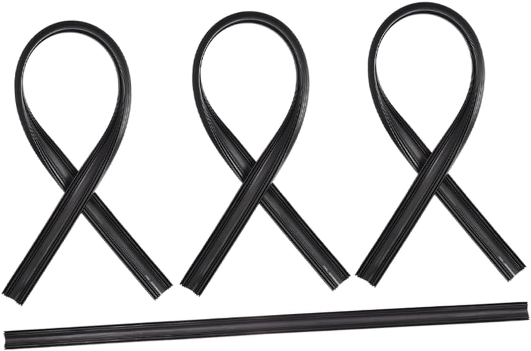 Frameless Windshield Wiper Blades Refill Set of 4 Sturdy Rubber Inserts for Seasons Compatible Most Car Models